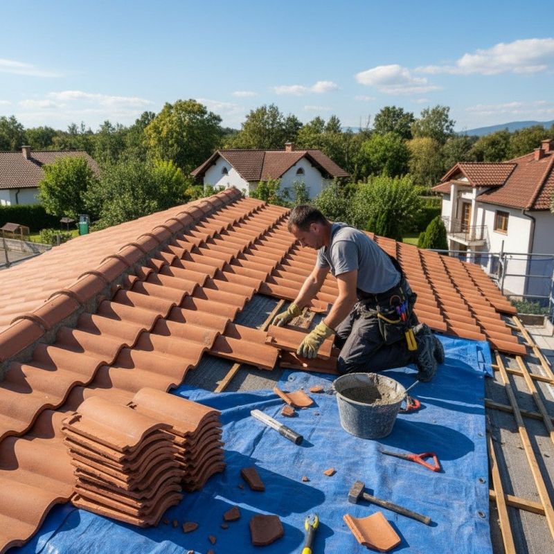 Clay Roof Leak Repair detail