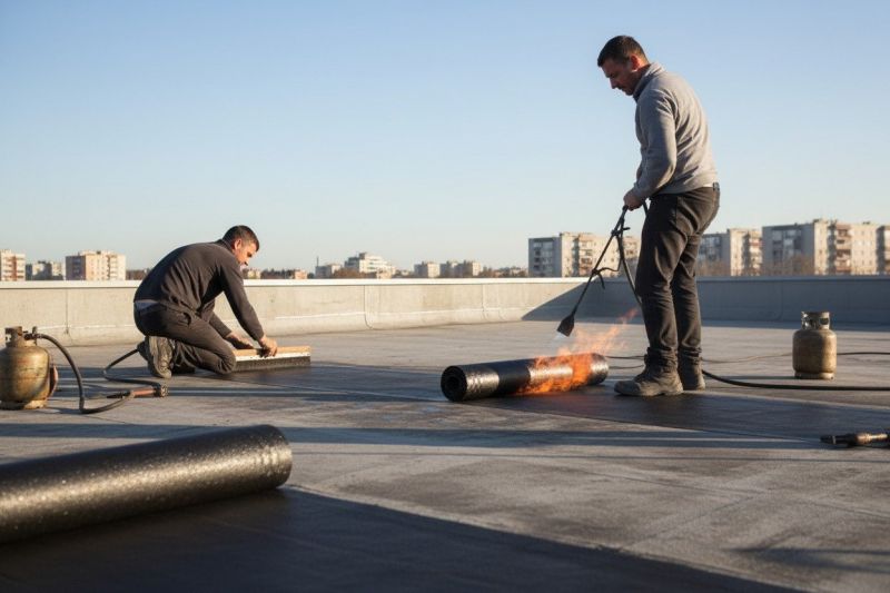 Tar Roof Installation detail