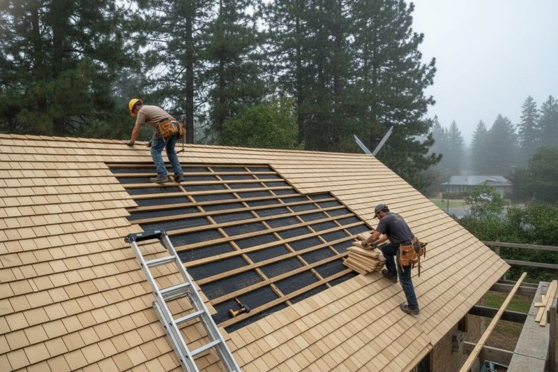 Wood Shake Roof Repair detail