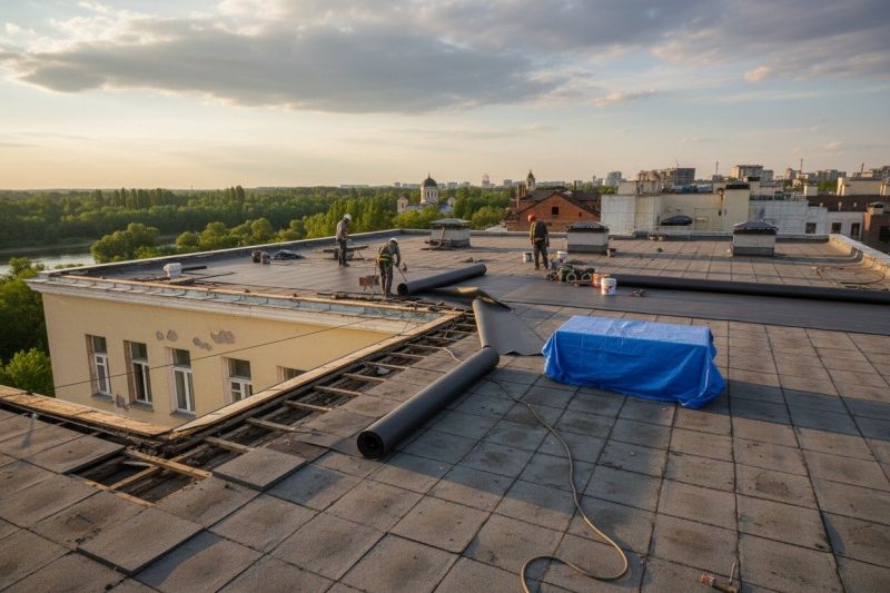 Cost of Flat Roof Replacement in Riverton, CT